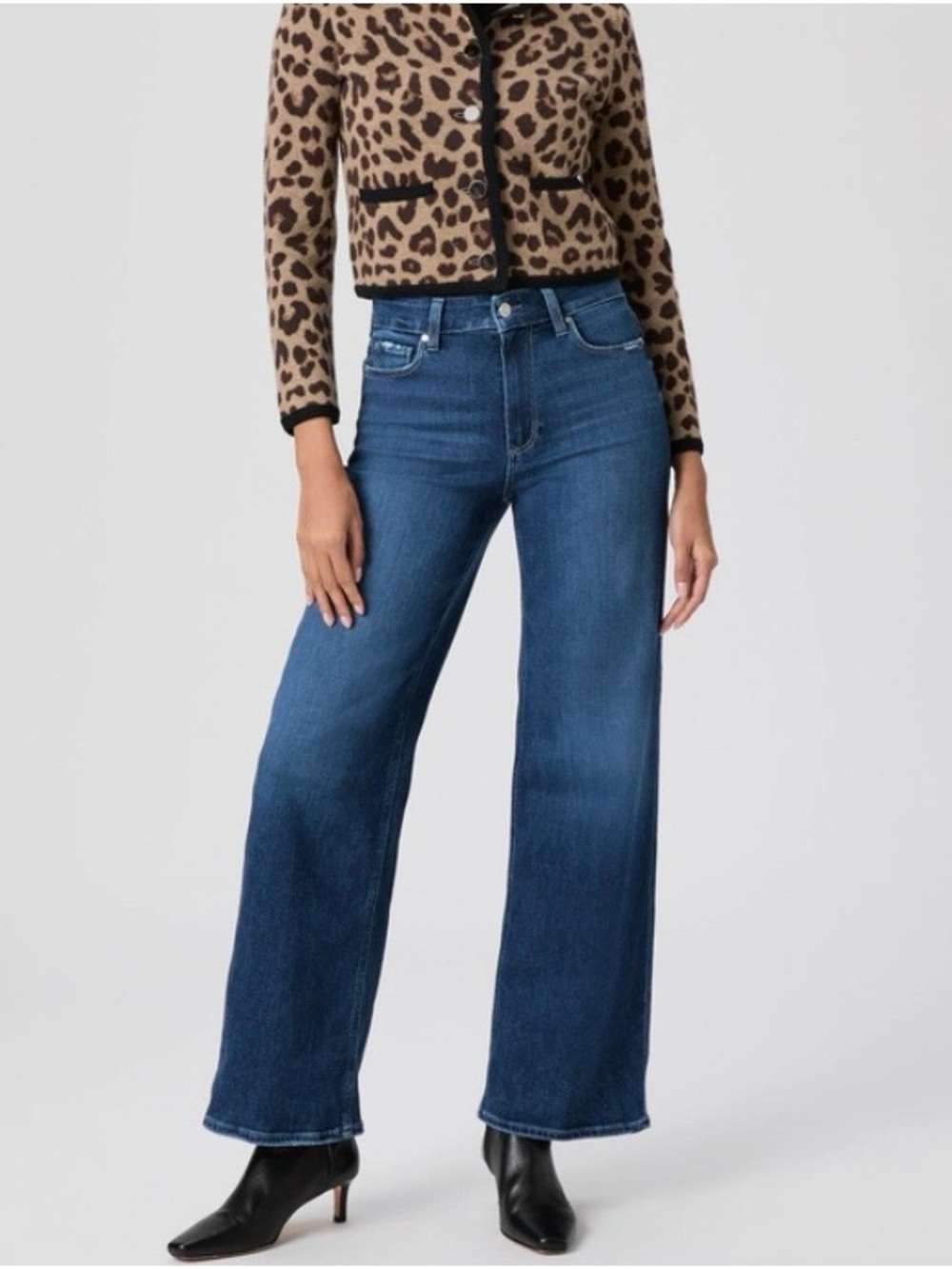 PAIGE ANESSA 31” High Rise Wide Leg - Dresden